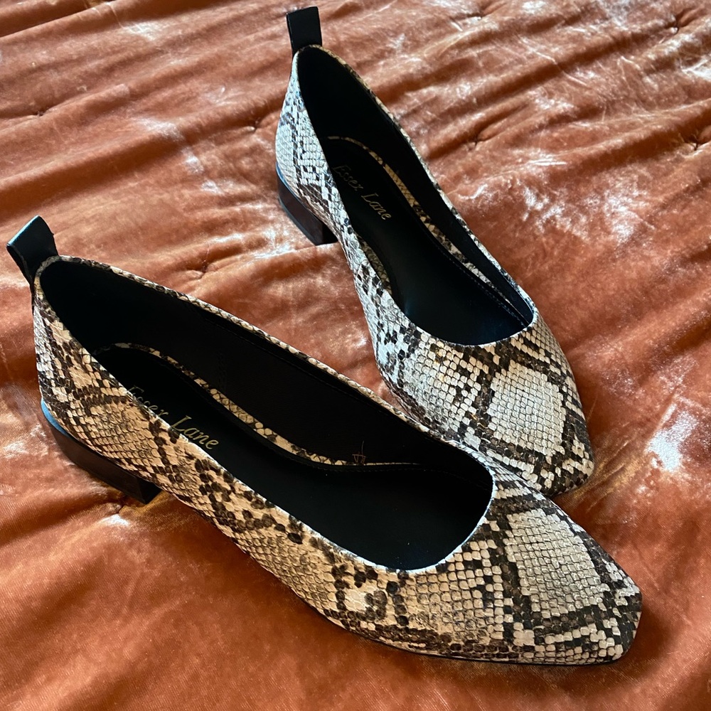 Snake skin slip on flats!